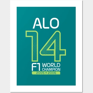 ALO 14 Logo Design - Lime Halftone Posters and Art